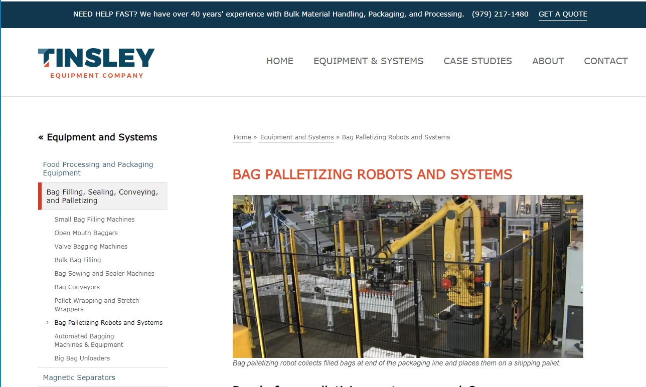 Palletizing & De-Palletizing Equipment | Bratney Companies